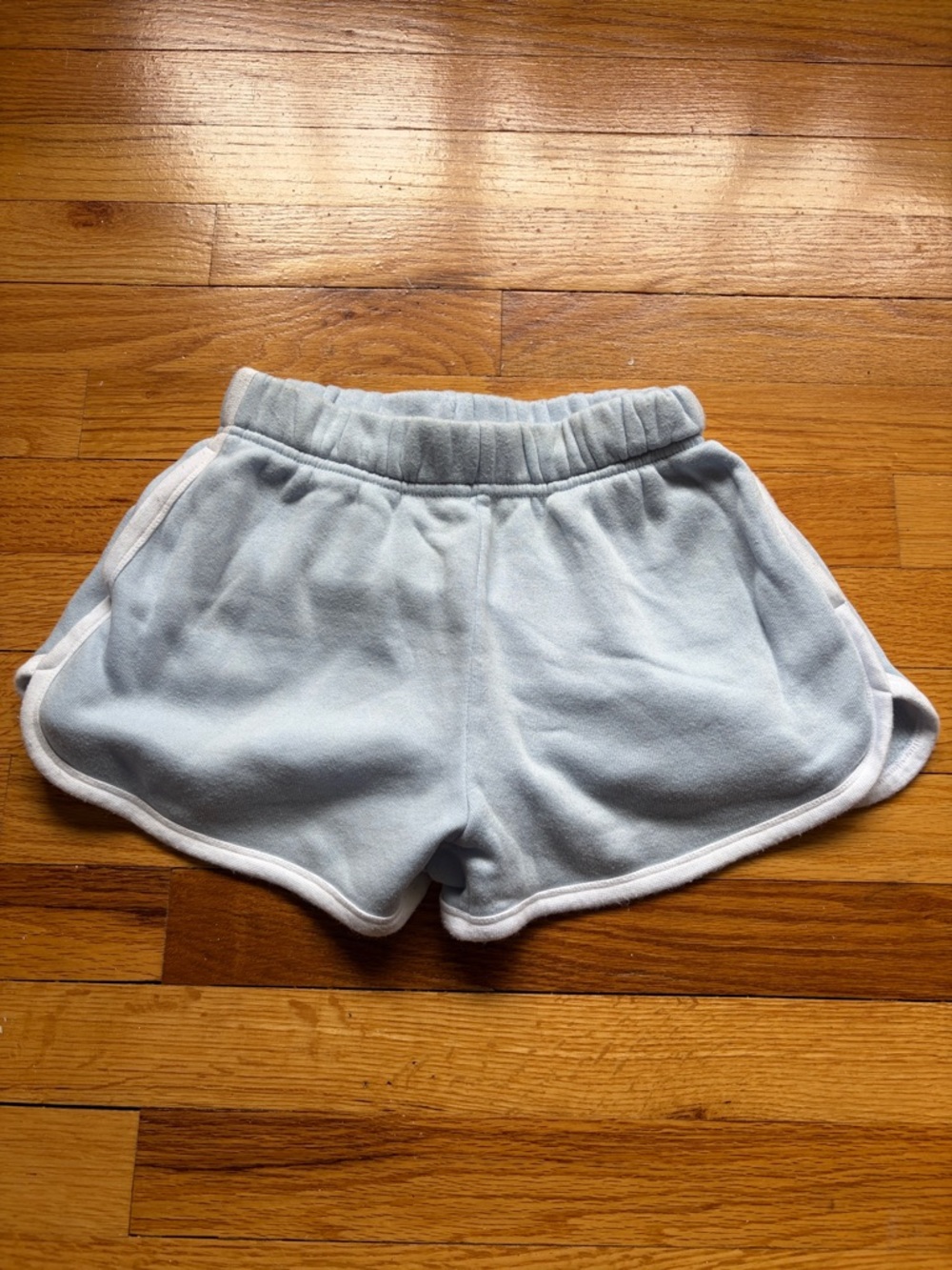 Katie J NYC Junior Girls Light Blue Athletic Shorts with White Trim